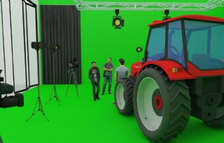 Studio voor digitale lessen aan trekkermonteurs