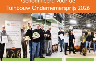 Vakjury nomineert drie bedrijven voor Tuinbouw Ondernemersprijs 2026